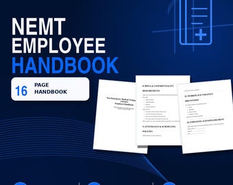 NEMT Employee Handbook Template | Non-Emergency Medical Transportation Policies & Procedures Manual