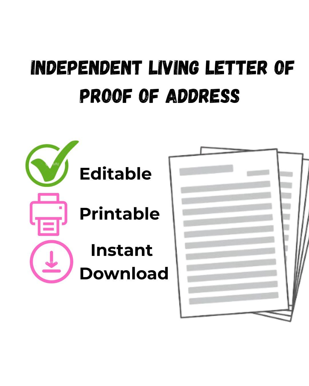 Address Proof Letter Examples Proof of Address Letter Template for Independent Living Facility ...