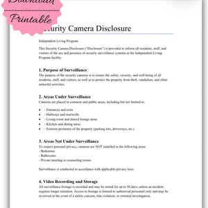 Offenlegungsformular für unabhängige Wohneinrichtung | PDF Vorlage für die Online-Überwachung