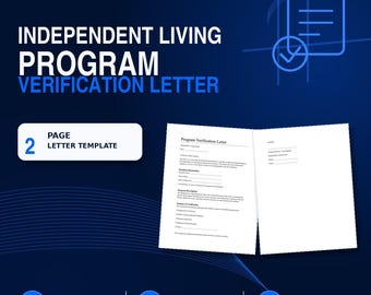 Program Verification Letter | Independent Living & Group Home Resident Participation Verification Template