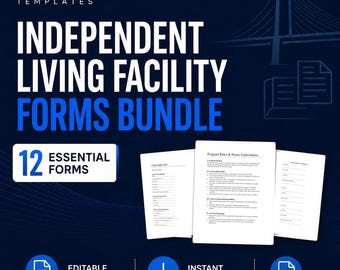 Independent Living Facility Forms Bundle – 12 Group Home & Transitional Housing Templates