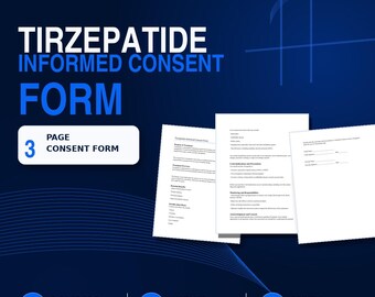 Tirzepatide Consent Form | GLP-1 Weight Loss Injection Informed Consent | Med Spa & Clinic Template