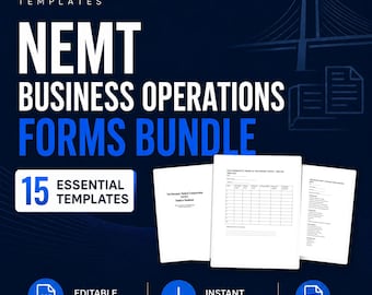 NEMT Business Forms Bundle – 15+ Non-Emergency Medical Transportation Templates