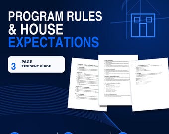 Independent Living House Rules | Group Home Resident Rules & Expectations | Behavior Policy Template