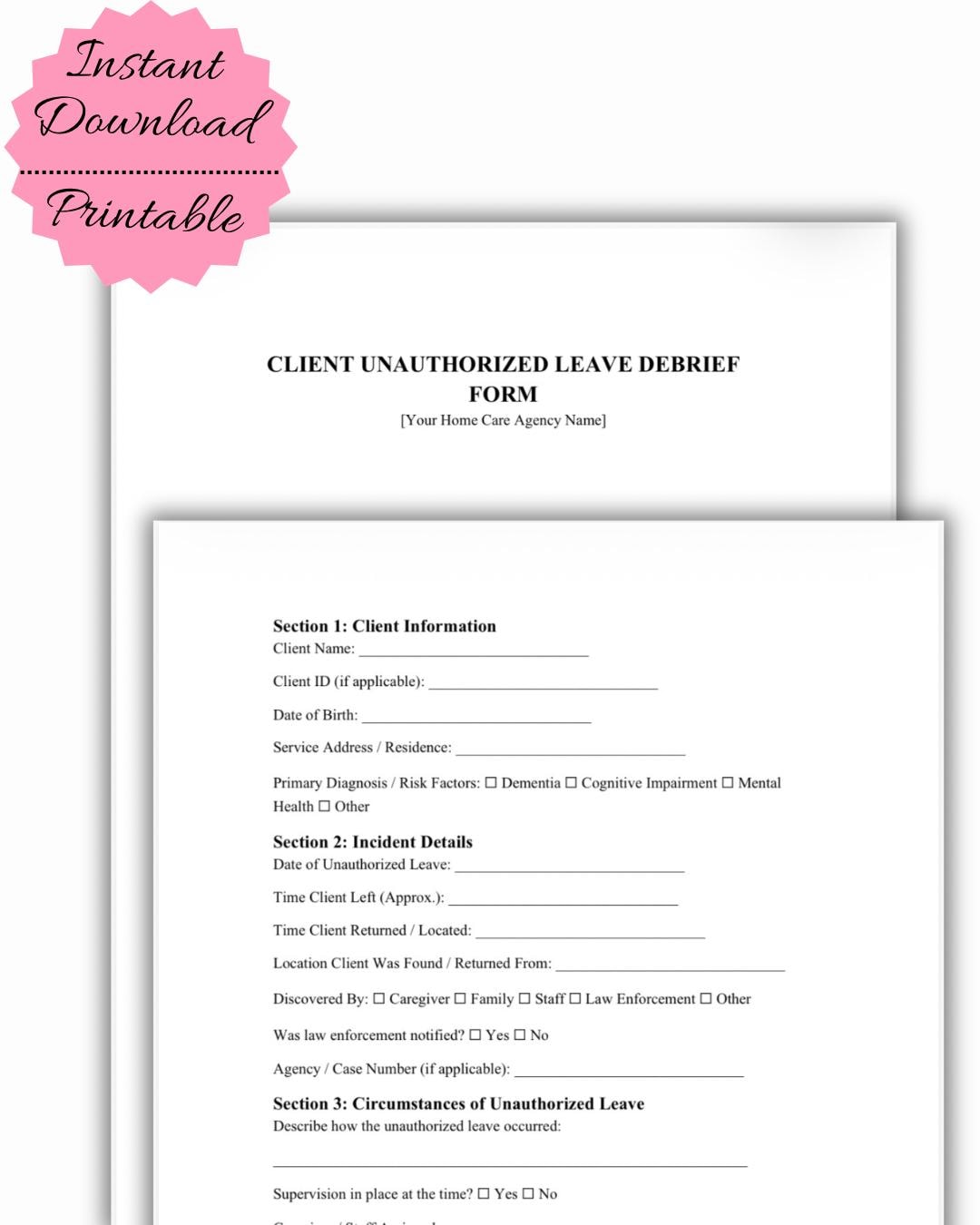 Client Feedback Evaluation Form Template | Caregiver Performance Review ...