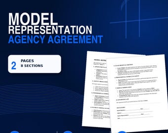 Model Agency Agreement Template – Modeling Representation Contract, Commission, Usage Rights & Exclusivity | PDF and Word