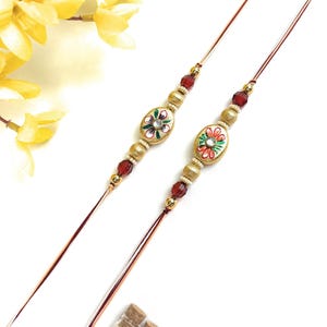 Handcrafted Royal Rakhi for Bhai, Brother, Teen, Kids, Siblings Premium Raksha Bandhan Gift Rakhi Bracelet | Includes Roli Chawal Chocolate