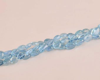 Natürliche Aquamarine Nugget Perlen, handgemachte Edelstein Trommeln