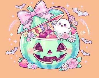 Summerween png, spooky food art png, spooky cute clipart, kawaii Halloween png, Halloween candy png, jack o lantern, Halloween food art png