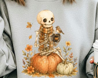 Scheletro floreale png, autunno floreale, autunno femminile, atmosfera autunnale, zucca floreale png, Halloween boho, Halloween preppy, Summerween, giorno dei morti