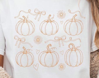Pumpkin coquette png, fall coquette, floral pumpkin png, bow pumpkin, girly Halloween png, Halloween bow, floral fall png, trendy fall