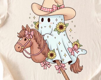 Cowgirl Halloween PNG: Clipart autunnale spettrale del Western (download digitale)