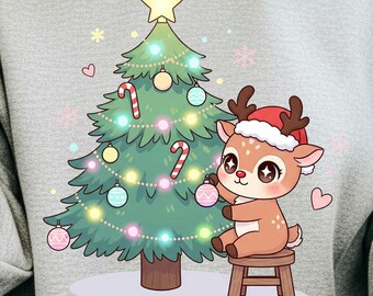 かわいいトナカイのPNG、かわいいクリスマスアート、居心地の良いクリスマスPNG、漫画のトナカイ、ルドルフのクリップアート、かわいい鹿のクリップアート、かわいいクリスマスPNG