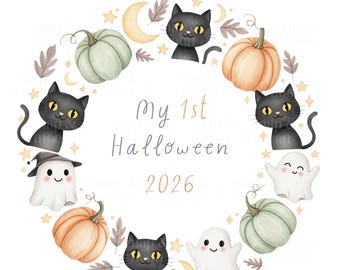 Baby 1st Halloween png, first Halloween gift, my first Halloween, baby boy Halloween png, newborn Halloween, first Halloween 2026, fall baby