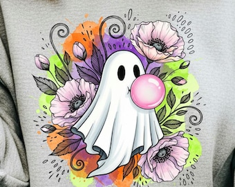 ネオンゴーストPNG、バブルガムゴーストPNG、パステルゴーストPNG、ゴースト美学、花柄ピンクゴーストハロウィン、ピンクゴーストPNG、かわいいゴーストグラフィック