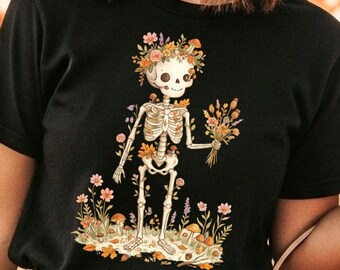 Floral skeleton png, floral fall, girlie fall, fall vibes, floral pumpkin png, boho Halloween, preppy halloween, summerween, day of the dead