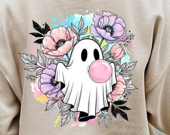 サマーウィーンpng、かわいい幽霊クリップアート、パステルゴーストpng、コケットゴースト、花柄ピンクゴーストハロウィン、ピンクゴーストpng、ネオンブーゴースト