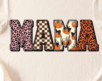 秋ママPNG、チェック柄ママ、秋ママシャツ、ママパンプキン、ヒョウ柄ママPNG、ヒョウ柄ママ、ママパンプキンシャツ