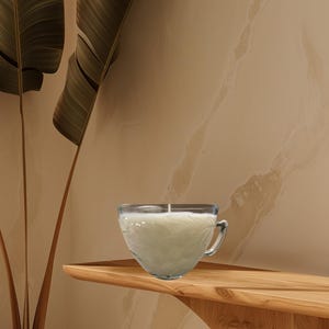 Vintage Glass Teacup Candle – Hand-Poured Soy Wax | Elegant & Eco-Friendly Gift