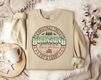 Custom Family Name Christmas Sweatshirt, Personalized Holiday Shirt, Family Christmas Gift, Gift for Her, Custom Name Holiday Sweatshirt