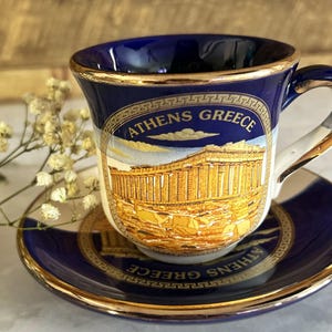 Greek 24k Tea Cup Set - Etsy