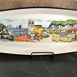 CAPRI Rectangle Ceramic Platter Postcard Ceramic Pottery