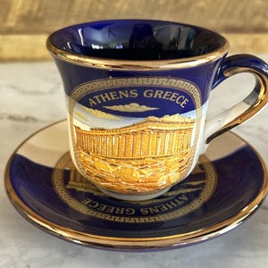 Greek 24k Tea Cup Set - Etsy