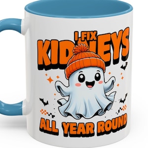 Halloween Nephrology Mug 11 & 15oz, Dialysis Tech Kidney Doctor Gift, Hemodialysis RN Mug, Dialysis Nurse Gift, Nephrologist mug, CCHT mug
