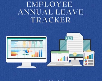 Employee Leave Tracker Excel | Holiday Entitlement Spreadsheet | Staff Vacation Planner | HR Leave Management Template