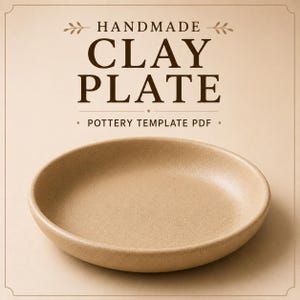 Ceramic Dinner Plate Pottery Template PDF | Slab Building Pattern (Digital Download)