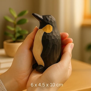 Pinguin Skulptur aus Holz - Home Décor, Geburtstagsgeschenk - Kleine Pinguin Figur