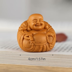 Wooden Buddha Sculpture - Zen Meditation Gift, Shakyamuni Meditating Buddha, Spiritual Decor