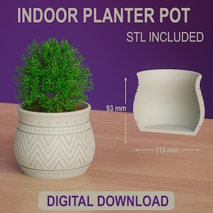 3D Printable Indoor Flower Pot