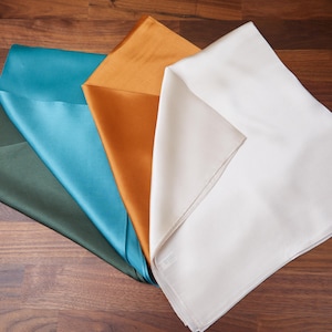 100% Natural Mulberry Silk Scarf, 26&quot; x 26&quot; Plain Scarf, 4 Colors, Square Silk Scarf, Silk Bandana, Hair Scarf, Silk Gift for Her