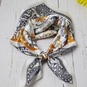 100% Natural Mulberry Silk Scarf – One Side Print Boho Jungle Animal Print Scarf, Neck Scarf, Light Weight, Silk Head Scarf, Silk Scarf Gift