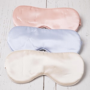 Premium moerbeizijde-oogslaapmasker in 9 kleuren. 22 Momme Mulberry-zijde, luxe slaapmasker, oogmasker van biologische zijde, luxe zijden accessoire