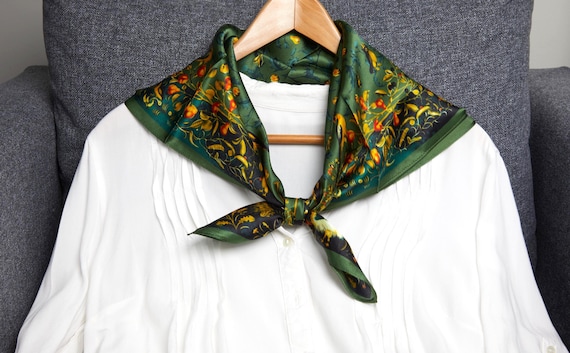 100% Natural Mulberry Silk Square Scarf 3pc Gift Bundle  display picture 1
