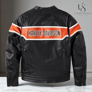 Men&#39;s Harley-Davidson Leather Motorcycle Jacket: Vintage Biker Style
