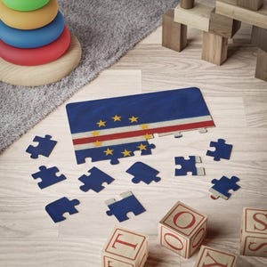 Cape Verde Flag Kids&#39; Puzzle - Educational Fun, 30-Piece, Travel Gift, Learning Activity, Family Games, Birthday Present