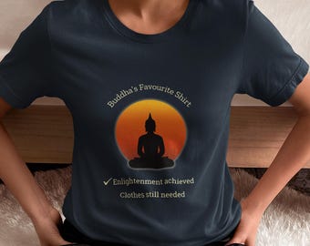 Buddha’s Favourite Shirt – Organic Cotton Funny Yoga Tee- Unisex