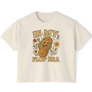 In My Flop Era Comfort Colors Boxy Crop Top: Retro Graphic Tee
