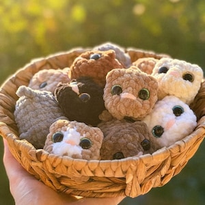 Handmade Amigurumi Crochet Cat Set – Kawaii Plush Kitty Duo – Soft Toy for Nursery, Gift for Cat Lovers