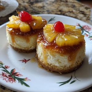 Mini Pineapple Upside-Down Cheesecakes Recipe (Downloadable PDF