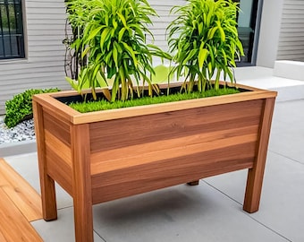 DIY Cedar Raised Planter Box Plans: Garden & Patio Woodworking Project (PDF Digital Download)