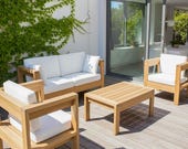 Outdoor Sofa Set Plans: DIY 2x4 Wood Patio Furniture Build Guide - Step by Step Instructions for Beginners (PDF Digital Download)