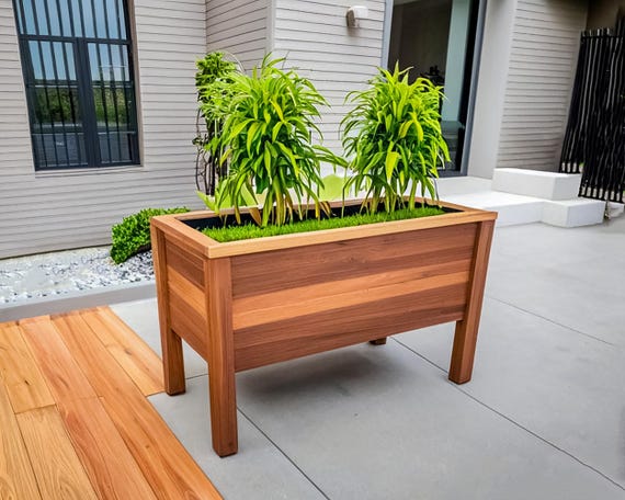 DIY Cedar Raised Planter Box Plans: Garden & Patio Woodworking Project (PDF Digital Download)