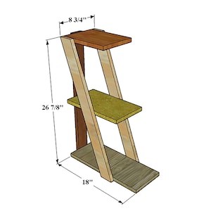 Simple Timber Stand DIY Wood Stand Plans: 3-tier Home Decor Shelf (PDF Digital Download) - Etsy