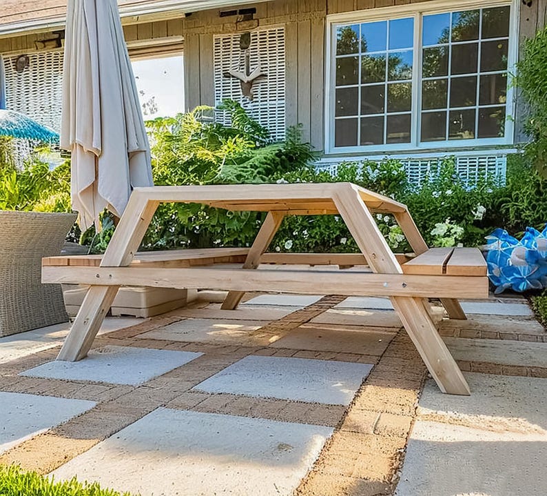 DIY Picnic Table Plans: Modern Outdoor Woodworking Project (PDF ...