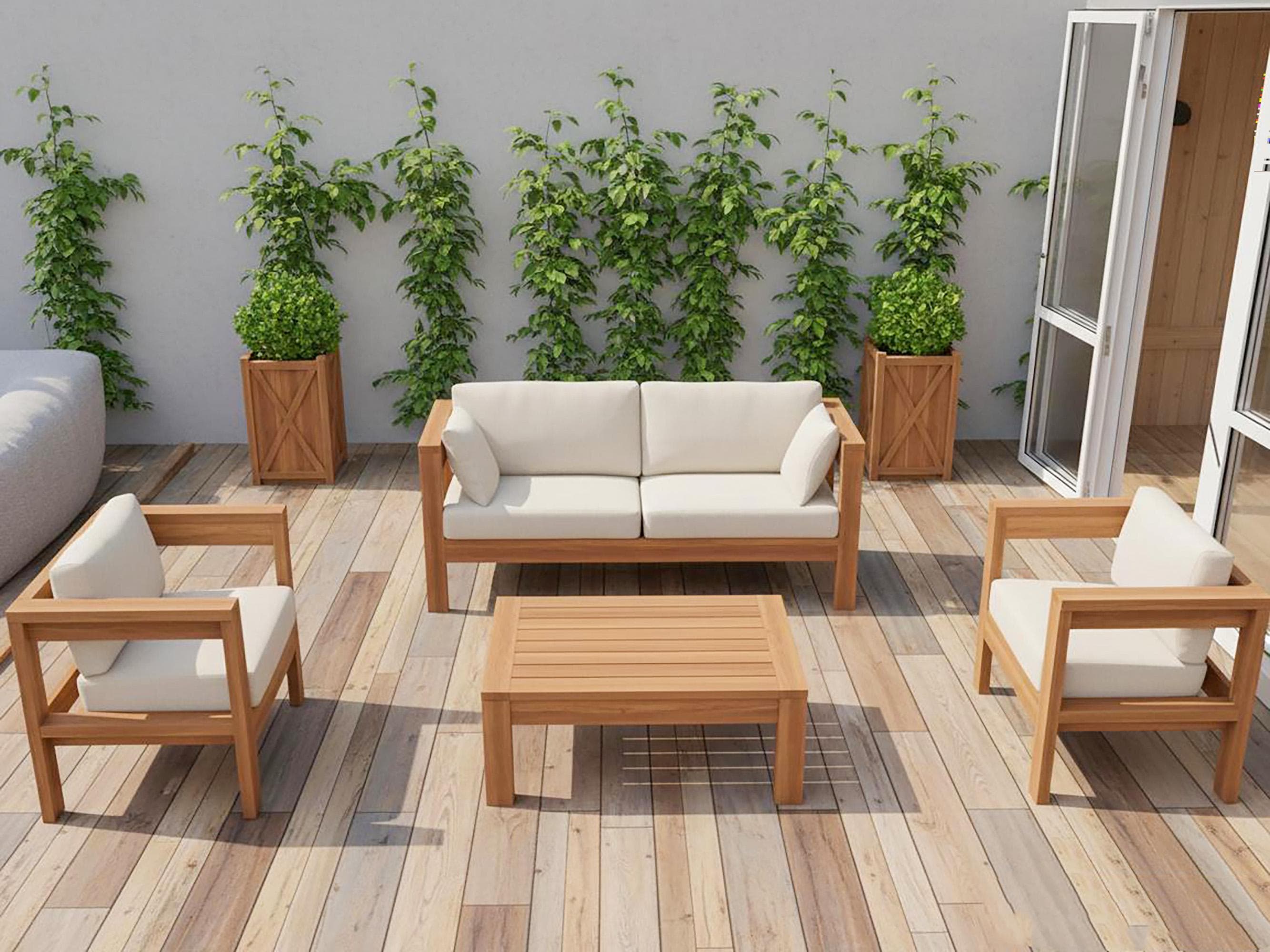 Outdoor Sofa Set Plans: DIY 2x4 Wood Patio Furniture Build Guide - Step ...