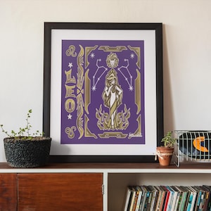 Leo Zodiac Sign Art Print And Wall Decor Poster